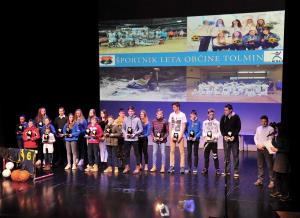 Naj športniki 2017 - prejemniki znakov OŠZ Tolmin (Foto Červ)